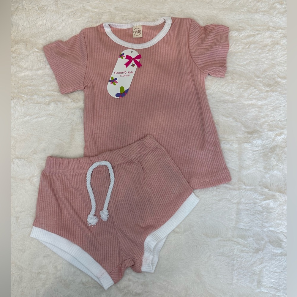 NWOT. Girls tee and shorts outfit.